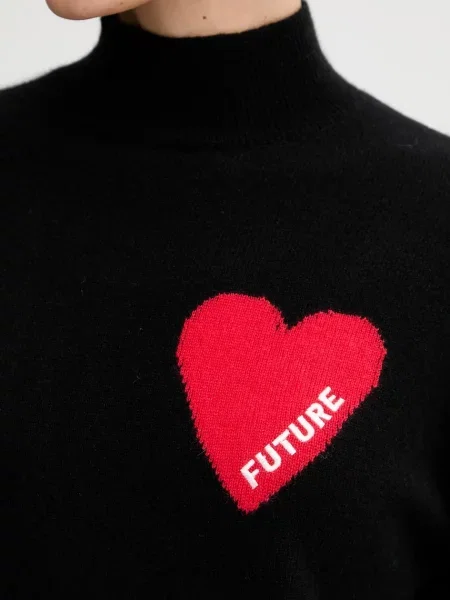 From Future pulóver női kasmír fekete