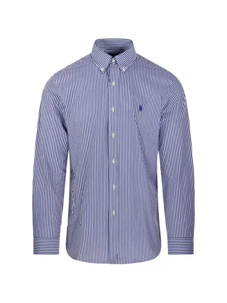 Cămașă Ralph Lauren Collection cu dungi albastru