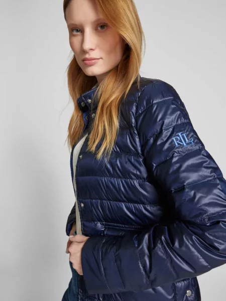 Kurtka pikowana Lauren Ralph Lauren niebieska