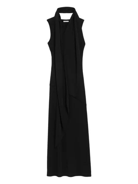 Rochie maxi Ami Paris fără mâneci de costum negru