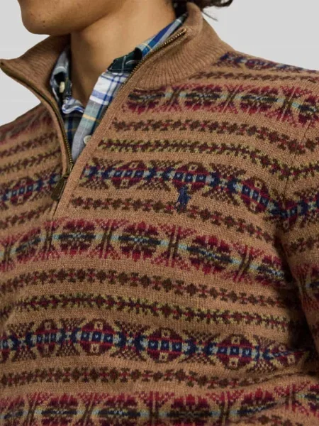 Sweter Polo Ralph Lauren wełniany brązowy