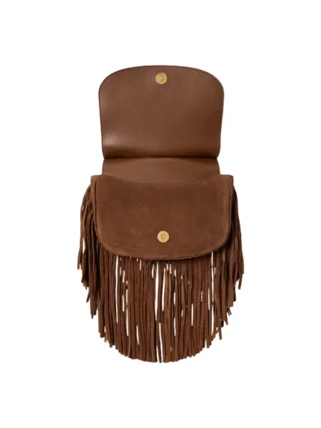 Lauren Ralph Lauren torebka crossbody zamszowa brązowa
