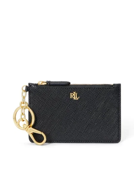 Кожен портфейл Lauren Ralph Lauren черно