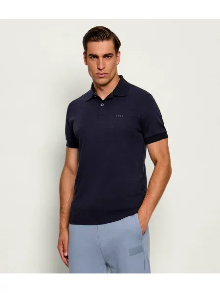 Tricou polo Boss Green verde