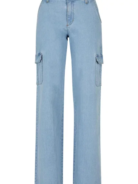 Urban Classics Pantaloni eleganți denim albastru