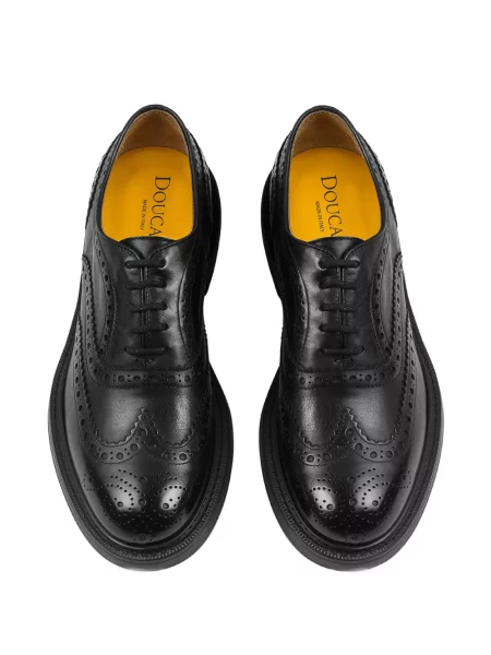 Brogues Doucal's din țesătură twill negru
