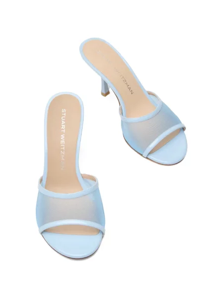 Papuci tip mules Stuart Weitzman albastru