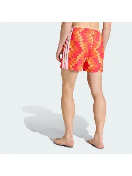 Plavecké šortky Football-Inspired Graphic bílé