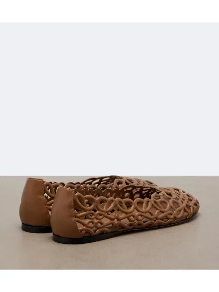 Balerini Loewe din piele maro