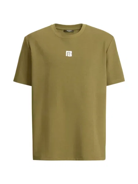 Tricou Balmain cu broderie verde