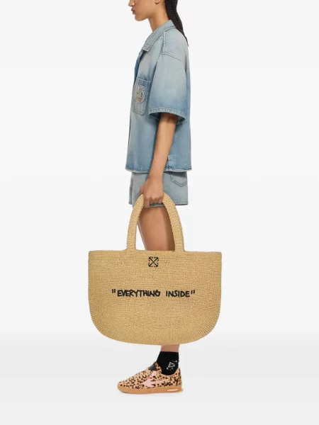 Geantă shopper Off-white alb