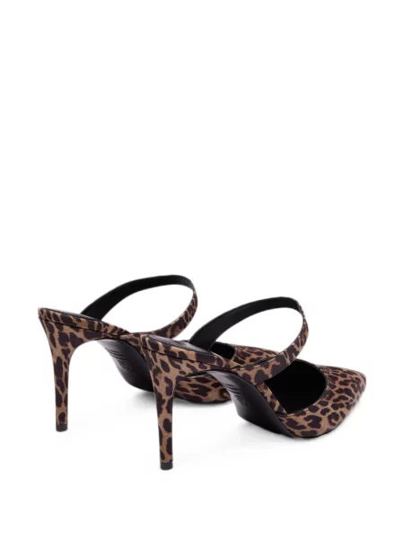 Papuci tip mules Stuart Weitzman cu imagine cu model leopard maro