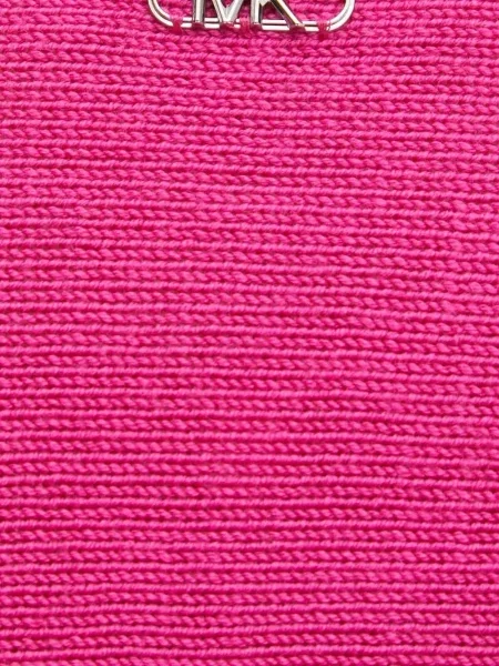 Кожено портмоне Michael Michael Kors с връзки с принт кафяво