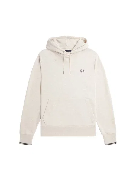 Fred Perry bluza z kapturem melanżowa beżowy