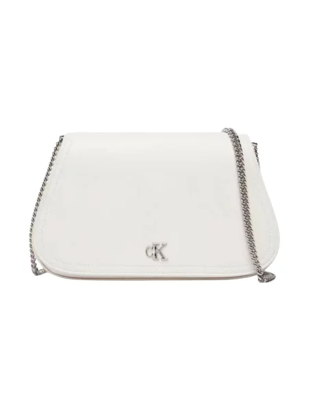 Calvin Klein geantă crossbody pentru femei cu imitație de piele alb