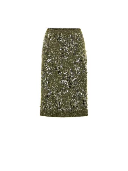 Spódnica Gucci z cekinami zielona