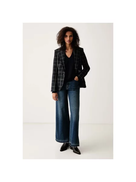 Sweter Zadig & Voltaire z dekoltem w serek niebieski