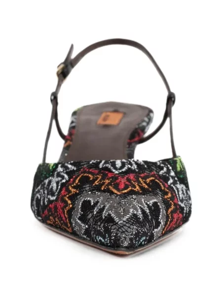 Pantofi cu toc Missoni slingback negru