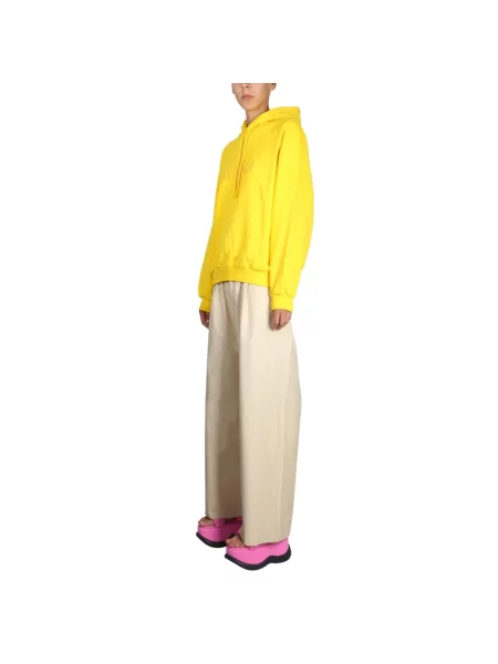 Bluza z kapturem Sunnei z kapturem żółta