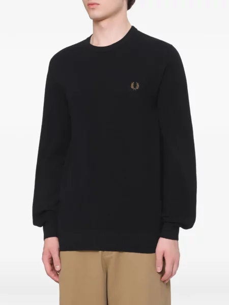 Pulover Fred Perry cu broderie negru