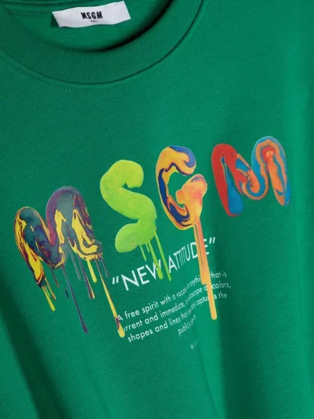 Bluza dziecięca Msgm zielona