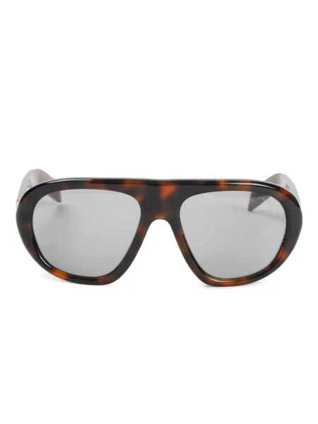 Ochelari de soare Prada Eyewear cu imprimeu geometric maro