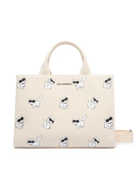 Geantă shopper Karl Lagerfeld alb