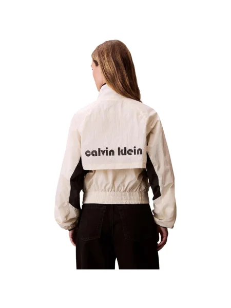 Džínsová bunda Calvin Klein Jeans biela
