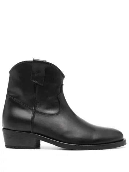 Cizme scurte Via Roma 15 din piele cowboy negru