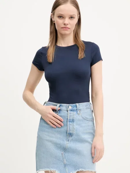 Тениска Hollister Co. тъмносиньо