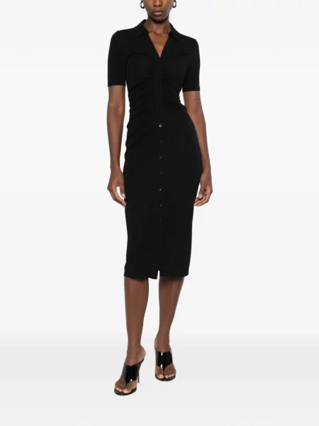 Rochie Dvf Diane Von Furstenberg cu volane negru