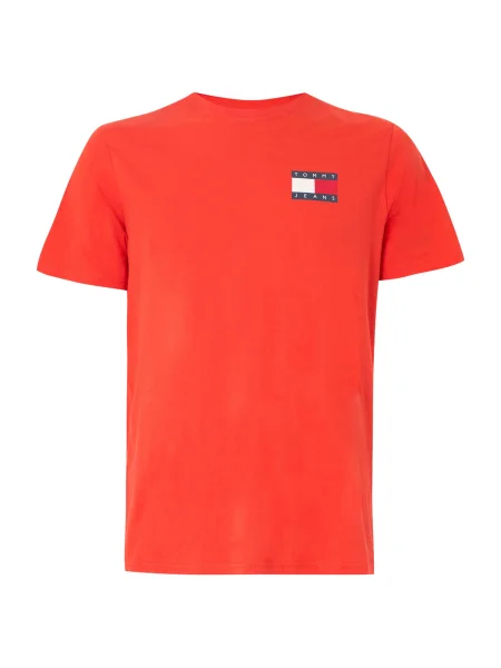 Tommy Jeans Tricou ESSENTIAL orange roșu
