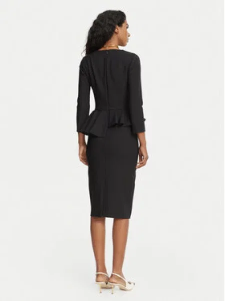 Elisabetta Franchi Cocktail obleka Fitted Fit črna