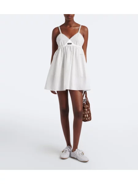 Rochie Miu Miu cu broderie de in alb