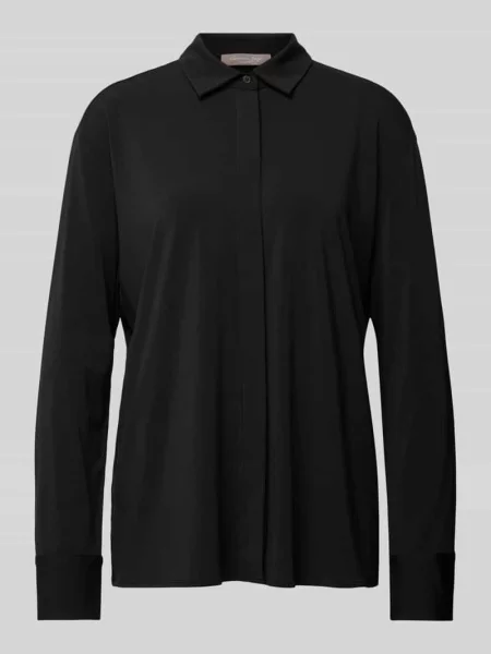 Bluzka koszulowa z listwą guzikową Christian Berg Woman czarna