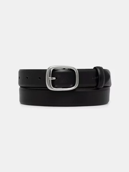 Calvin Klein opasok dámsky kožený čierna
