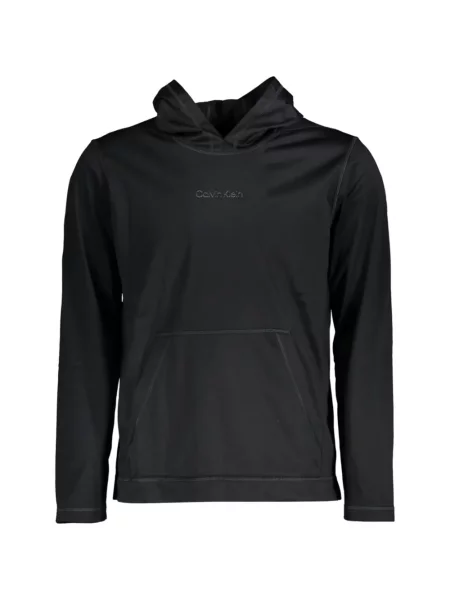 Hanorac cu glugă Calvin Klein cu imagine negru