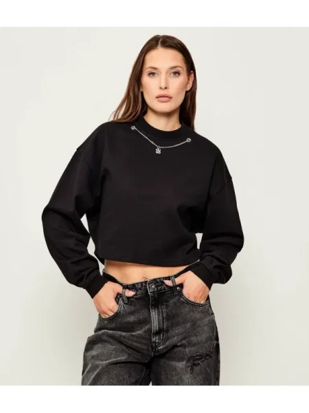 HUGO bluză uni negru