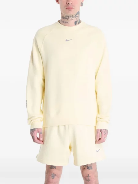Kötött levágott póló Nike nyomtatás fekete