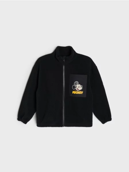 Sinsay Zateplená mikina loose fit Mickey Mouse černá