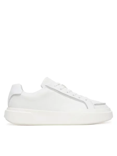 Laisvalaikio batai Calvin Klein Chunky Cupsole Lace Up Lth Pinch balta