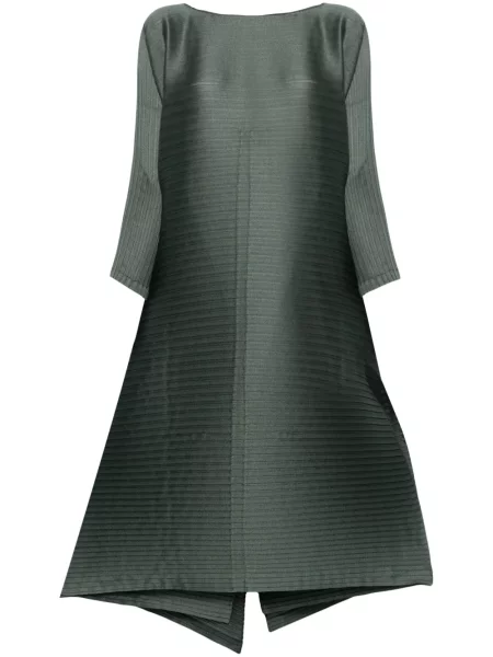 Rochie midi Issey Miyake plisată până la genunchi de costum verde