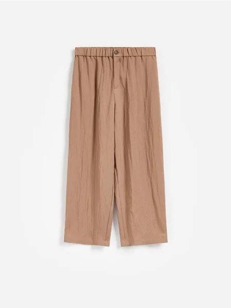 Reserved Pantaloni cu fibre Lyocell bej