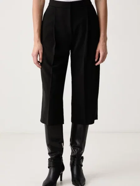 Elisabetta Franchi pantaloni capri pentru femei negru