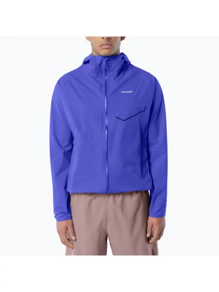 Geacă de alergare pentru bărbați Salomon Bonatti Waterproof clematis blue albastru