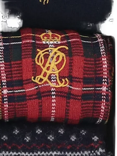 Samt čarape Polo Ralph Lauren s autogramom crvena