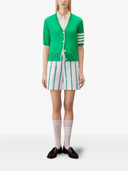 Scurt cardigan Thom Browne verde