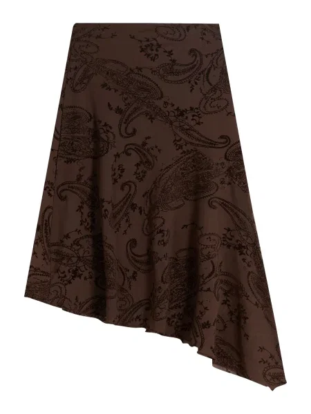 Bershka Fustă cappuccino / închis maro