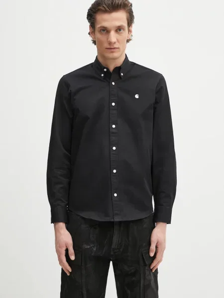 Carhartt WIP cămașă din L/S Madison Shirt cu guler clasic regular negru