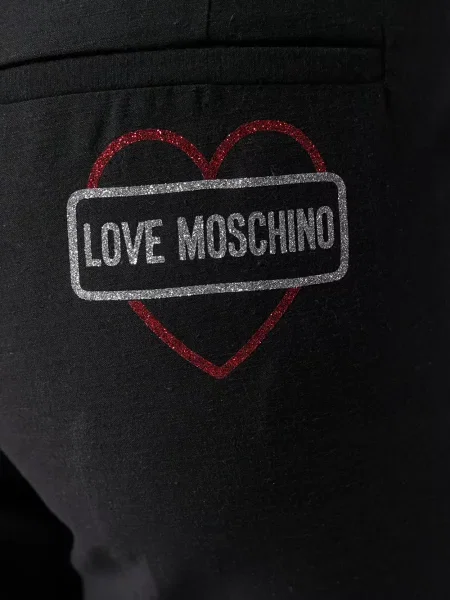 Cropp pantaloni Love Moschino negru